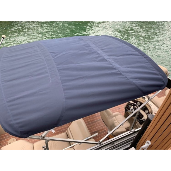 thumbnail image 2 of ELITESHIELD 10ft Replacement Bimini Top Fabric For Pontoon Boats – 4 Bow, Black 2 of 3
